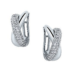 Серьги с бриллиантом Арт-Модерн 020638-Б