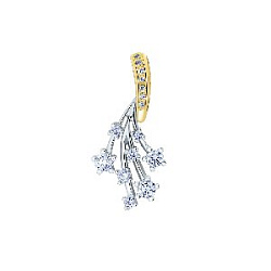 Подвеска с бриллиантом Арт-Модерн 050461-Ж/Б