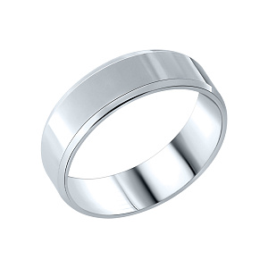 Кольцо обручальное из белого золота 7112116/б