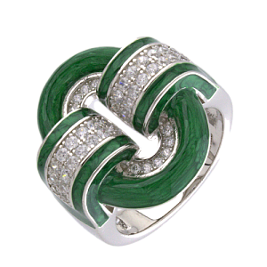 Кольцо из серебра Silver Sky R39492-GREEN
