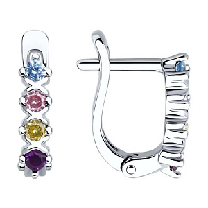 Серьги детские из серебра SOKOLOV 94-120-02172-1