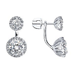 Серьги пуссеты из серебра SOKOLOV 94021435