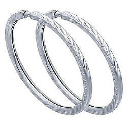 Серьги кольца из серебра SOKOLOV 94140070