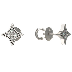 Серьги пуссеты из серебра АРИНА 1034642-01110