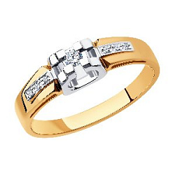 Кольцо помолвочное с бриллиантом SOKOLOV 1011745