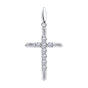 Подвеска крест из серебра SOKOLOV 94031380