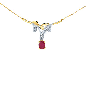 Колье с бриллиантом Бриант NY1020R