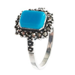 Кольцо из серебра Марказит HR948