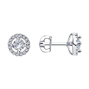 Серьги пуссеты из серебра SOKOLOV 94024436