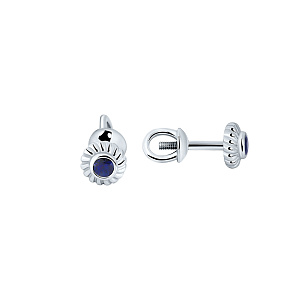 Серьги пуссеты с бриллиантом АРИНА 1037242-21240-C