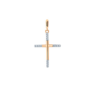 Подвеска крест с бриллиантом АРИНА 1053593-11140