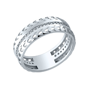 Кольцо обручальное из серебра Jeda 2719.1