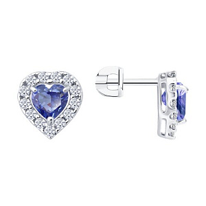 Серьги пуссеты из серебра SOKOLOV 94027366