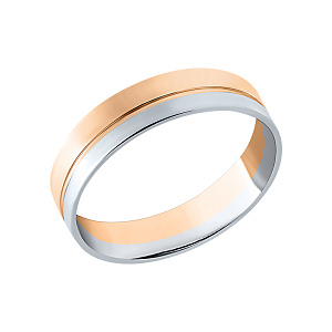 Кольцо обручальное из комбинированного золота 7212188/1