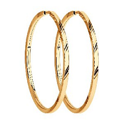 Серьги кольца из золота SOKOLOV 140046