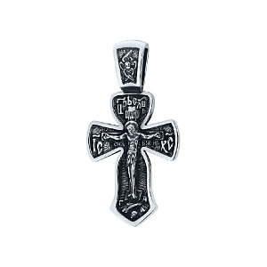 Подвеска крест из серебра Аврора 84437