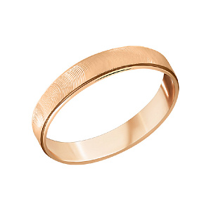 Кольцо обручальное из красного золота Золотой стандарт 14005400