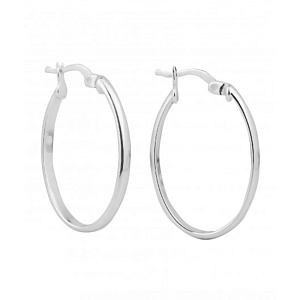 Серьги кольца из серебра Марказит 233033-20