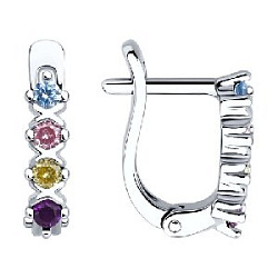 Серьги детские из серебра SOKOLOV 94-120-02172-1