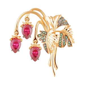 Брошь с бриллиантом АЛЕКСАНДРА БШ116