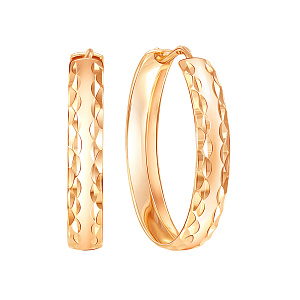 Серьги кольца из золота ZOLOTYE UZORY 08-0316