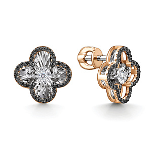 Серьги пуссеты с бриллиантом grigoriev 12-11-5675-13-00