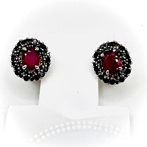 Серьги из серебра Серена-Сильвер Т6СК.778РБR