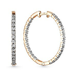 Серьги кольца из золота CORONA с4971