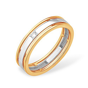 Кольцо обручальное с бриллиантом EFREMOV К15113959