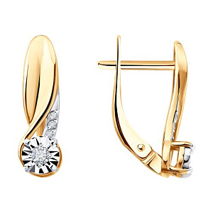 Серьги с бриллиантом SOKOLOV 51-220-02937-1 №25 40