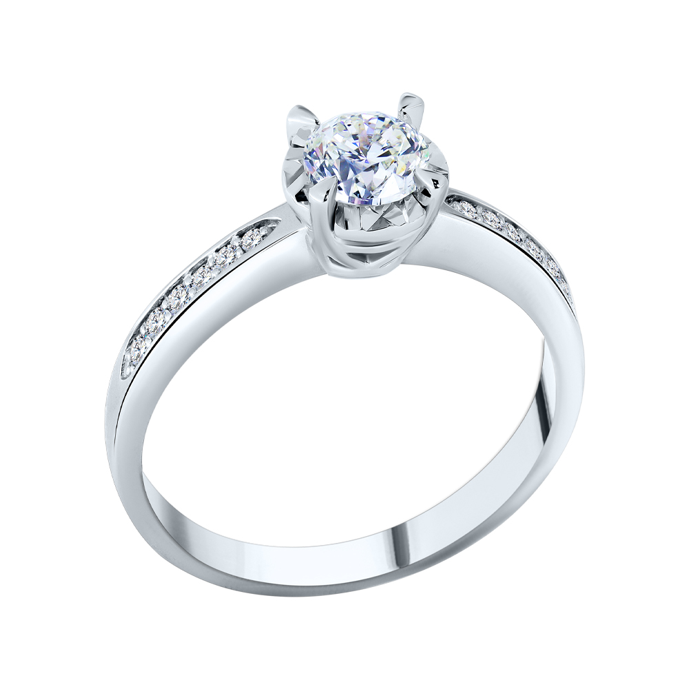 Кольцо помолвочное с бриллиантом 4510357