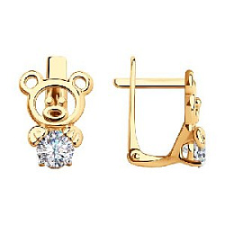 Серьги детские из золота SOKOLOV 029201