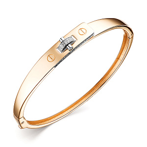 Браслет жесткий из золота CORONA Бр4734