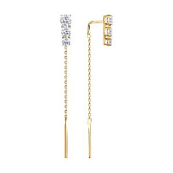 Серьги продежки из золота SOKOLOV 0200758