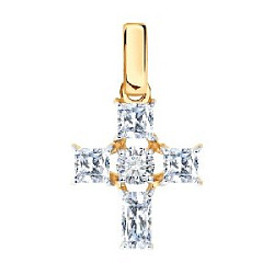 Подвеска крест из золота SOKOLOV 51-130-02931-1