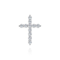 Подвеска крест с бриллиантом МЭЮЗ 83502