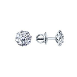 Серьги пуссеты с бриллиантом ГАЛЕРЕЯ ЭКСКЛЮЗИВА 4570223