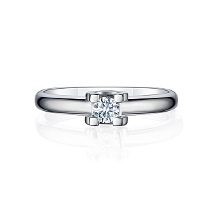 Кольцо помолвочное с бриллиантом МЭЮЗ 83103