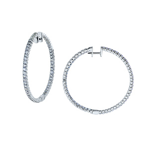 Серьги кольца с бриллиантом 4570266