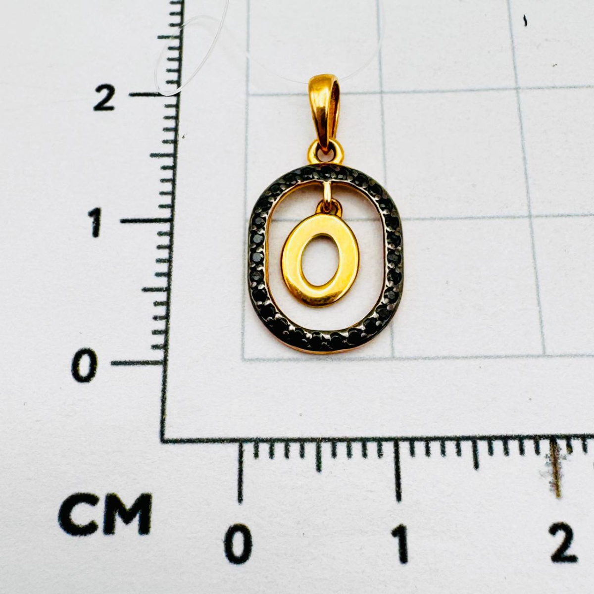 Подвеска буквы из золота RUSGOLDART 3689407о 1 10 2