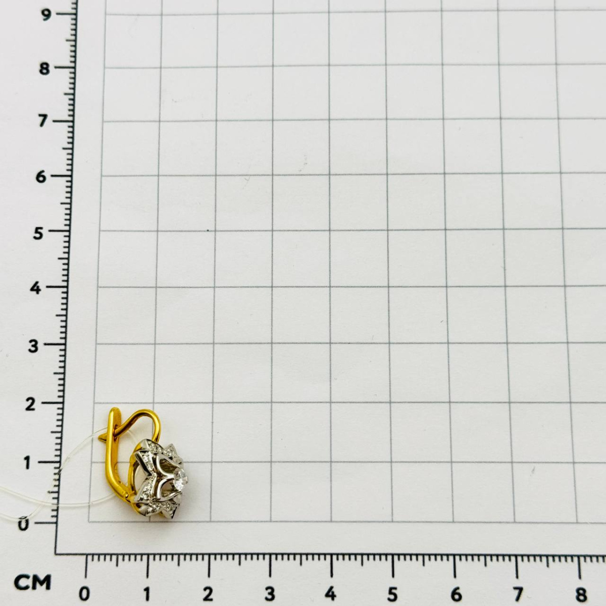 Серьги с бриллиантом Арт-Модерн 02039-Ж/Б