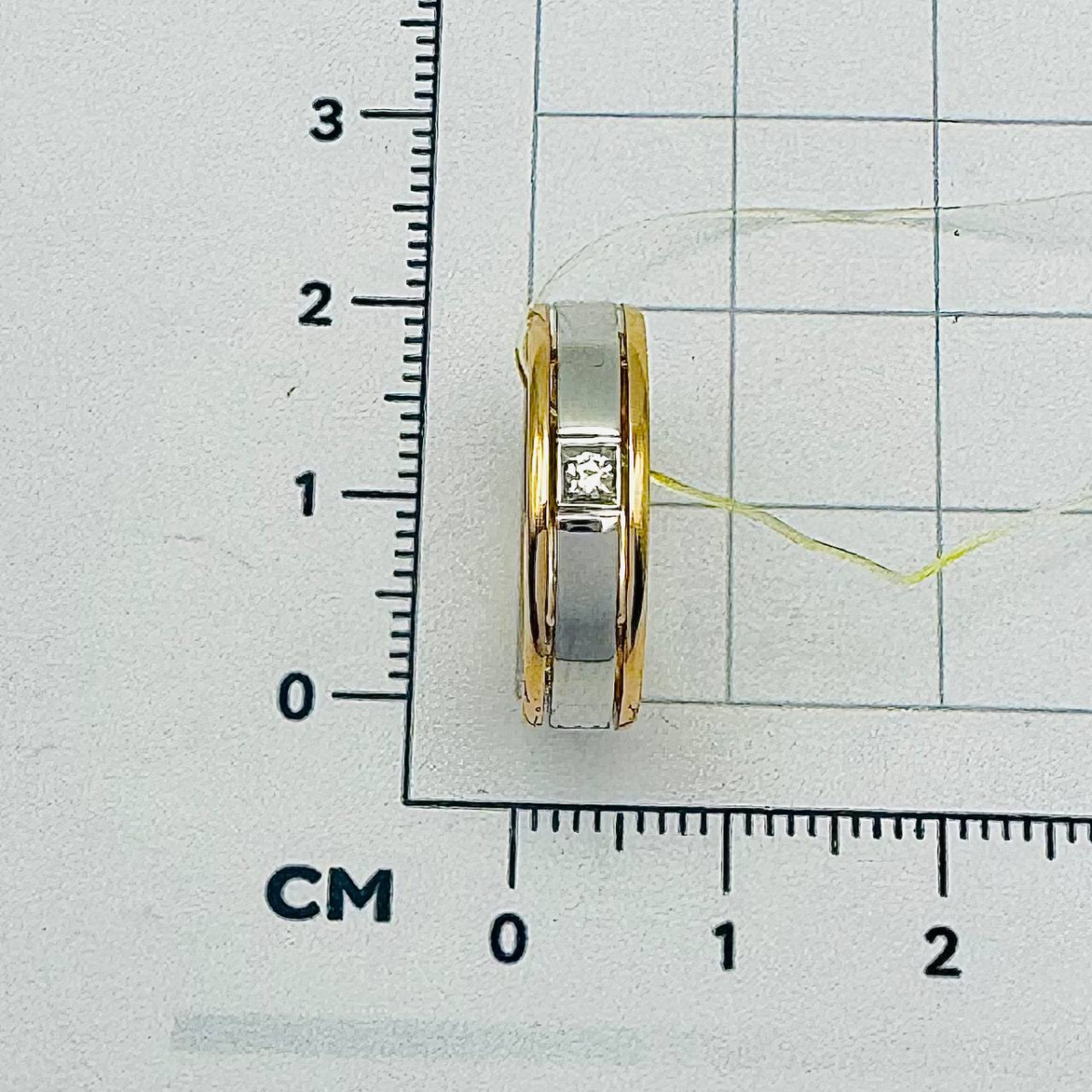 Кольцо обручальное с бриллиантом из комбинированного золота Brilliant Style 926-110