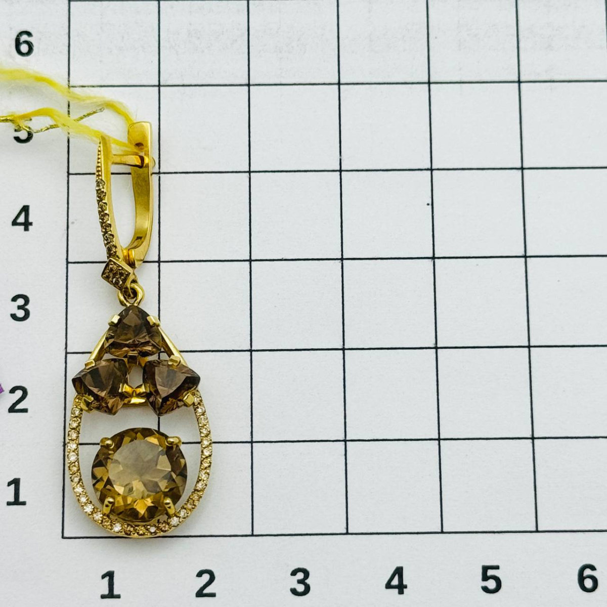 Серьги с бриллиантом 02.01707