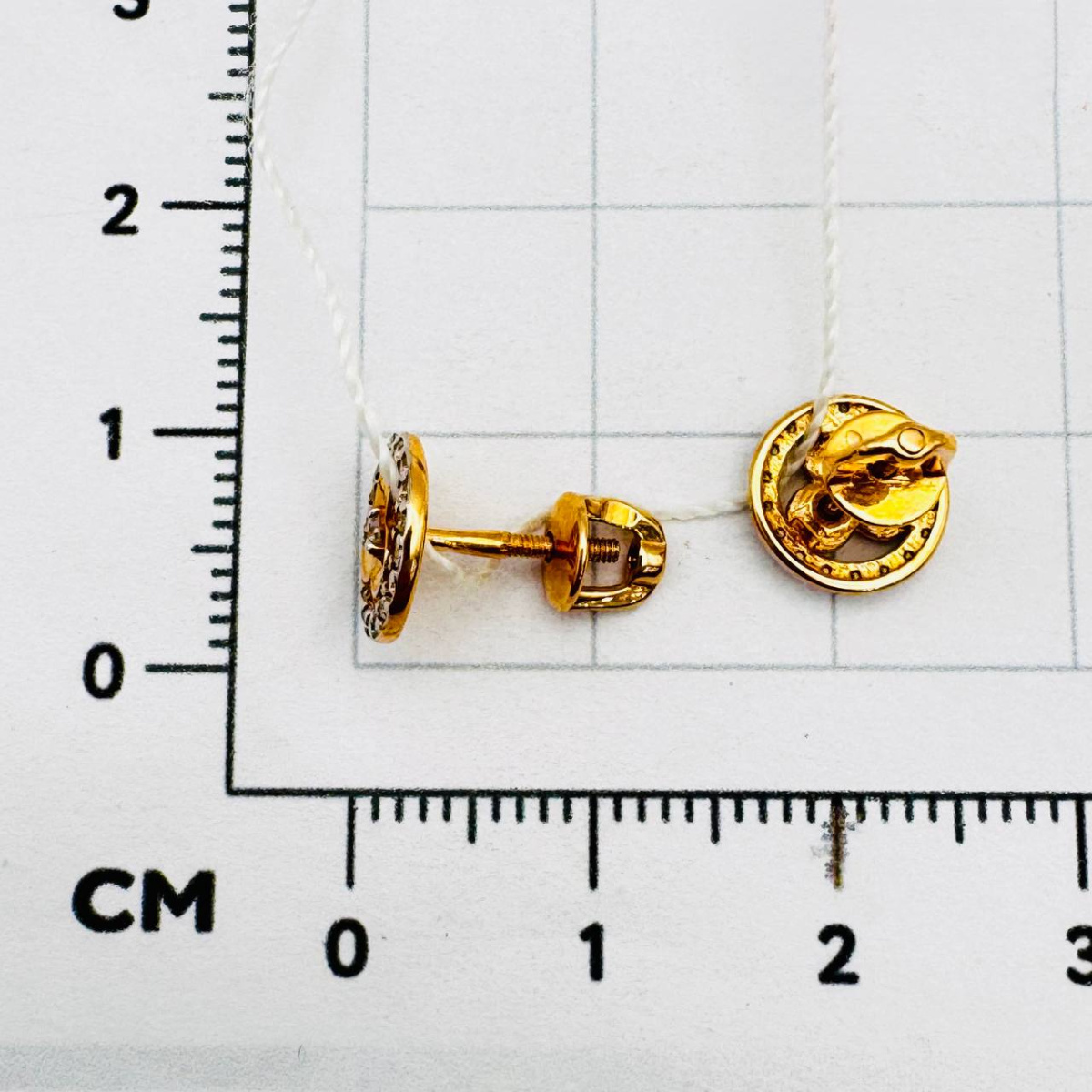 Серьги пуссеты из золота Maskom 121-1539_f-207