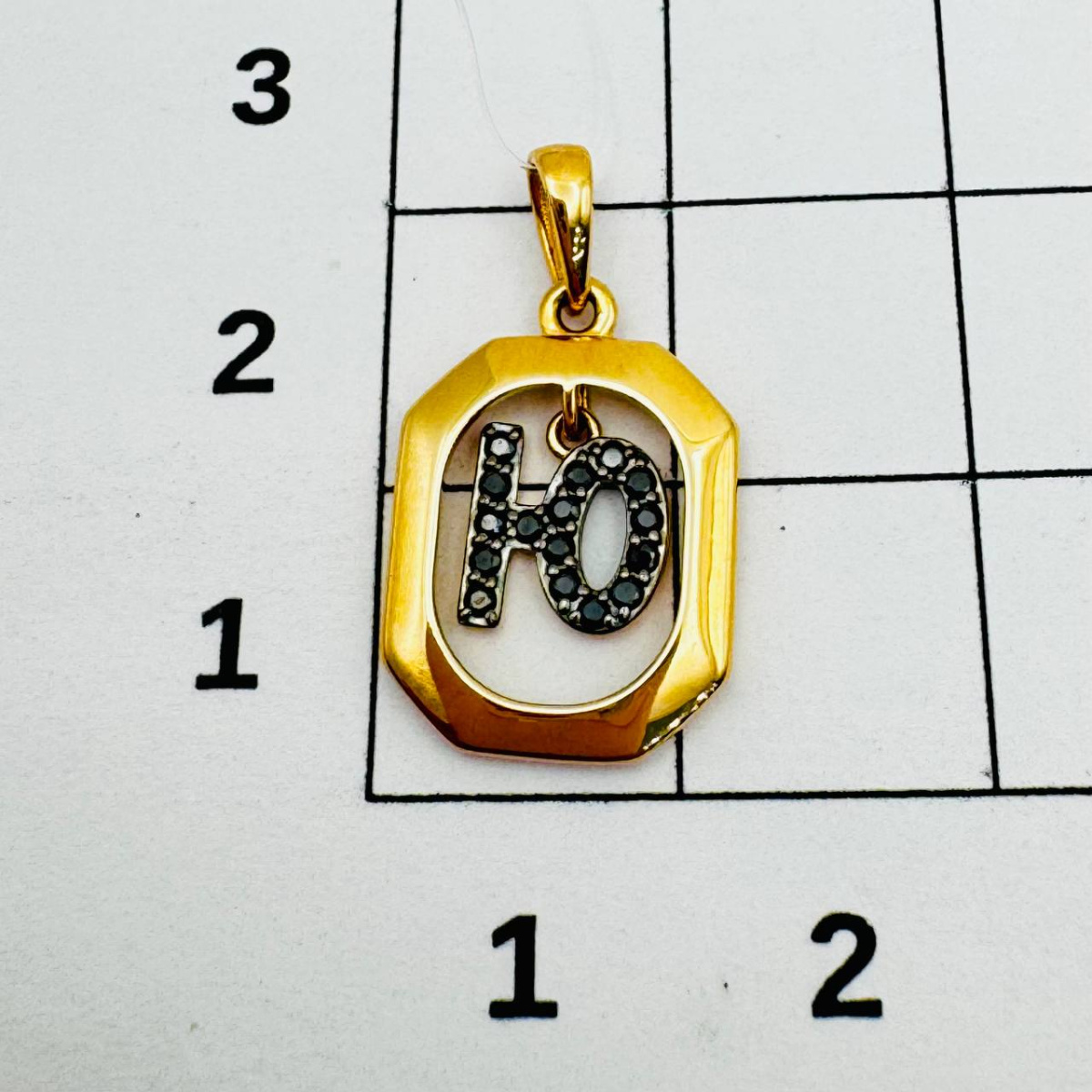 Подвеска буквы из золота RUSGOLDART 3689307ю 1 10 2