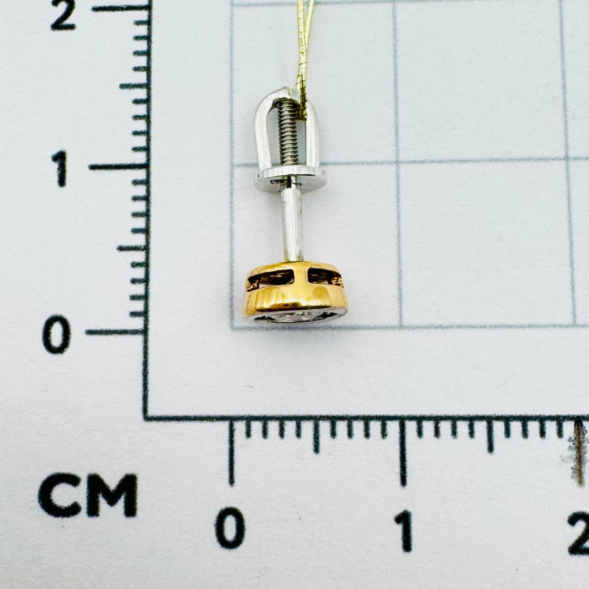 Серьги пуссеты с бриллиантом Бриант ER31734D