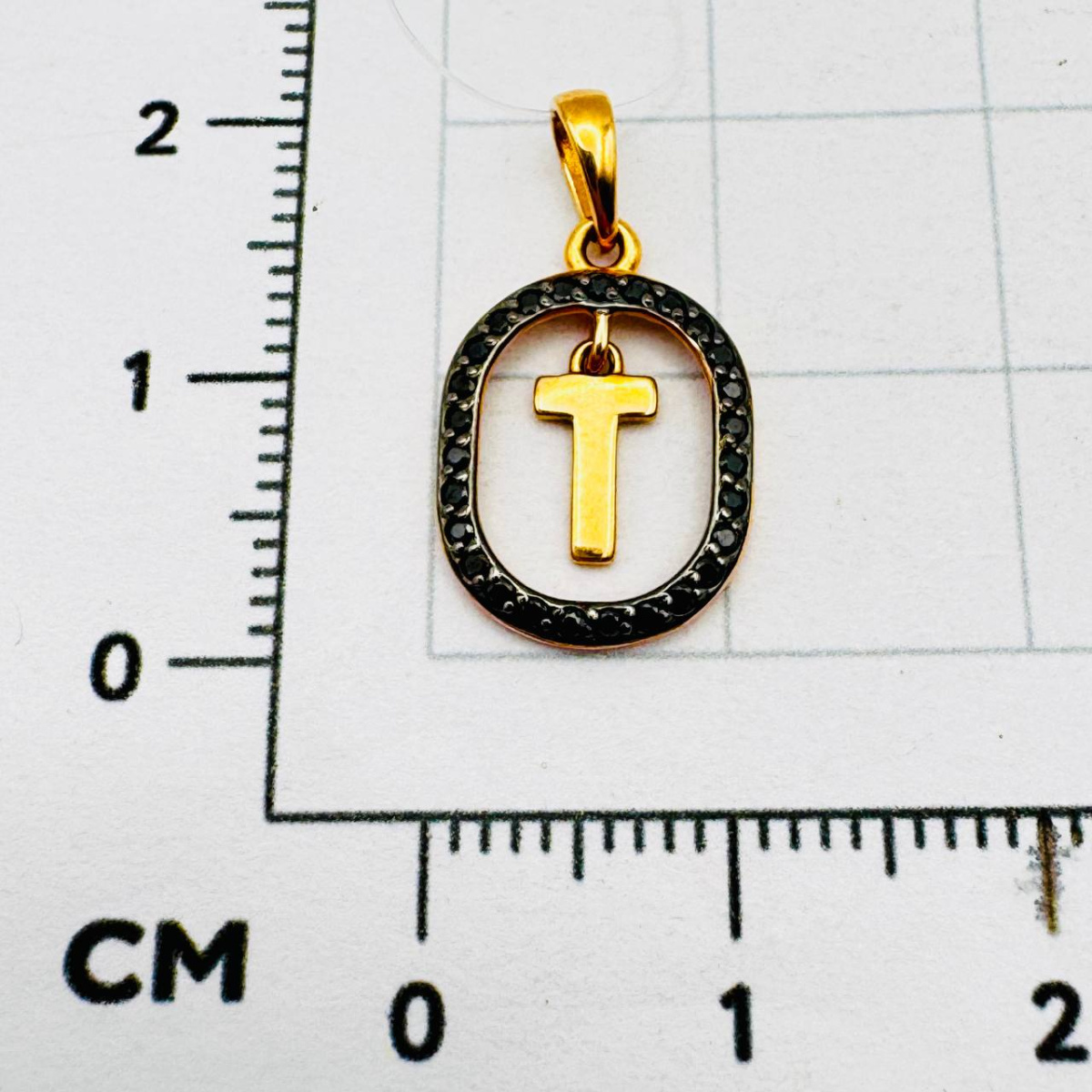 Подвеска буквы из золота RUSGOLDART 3689407т 1 10 2