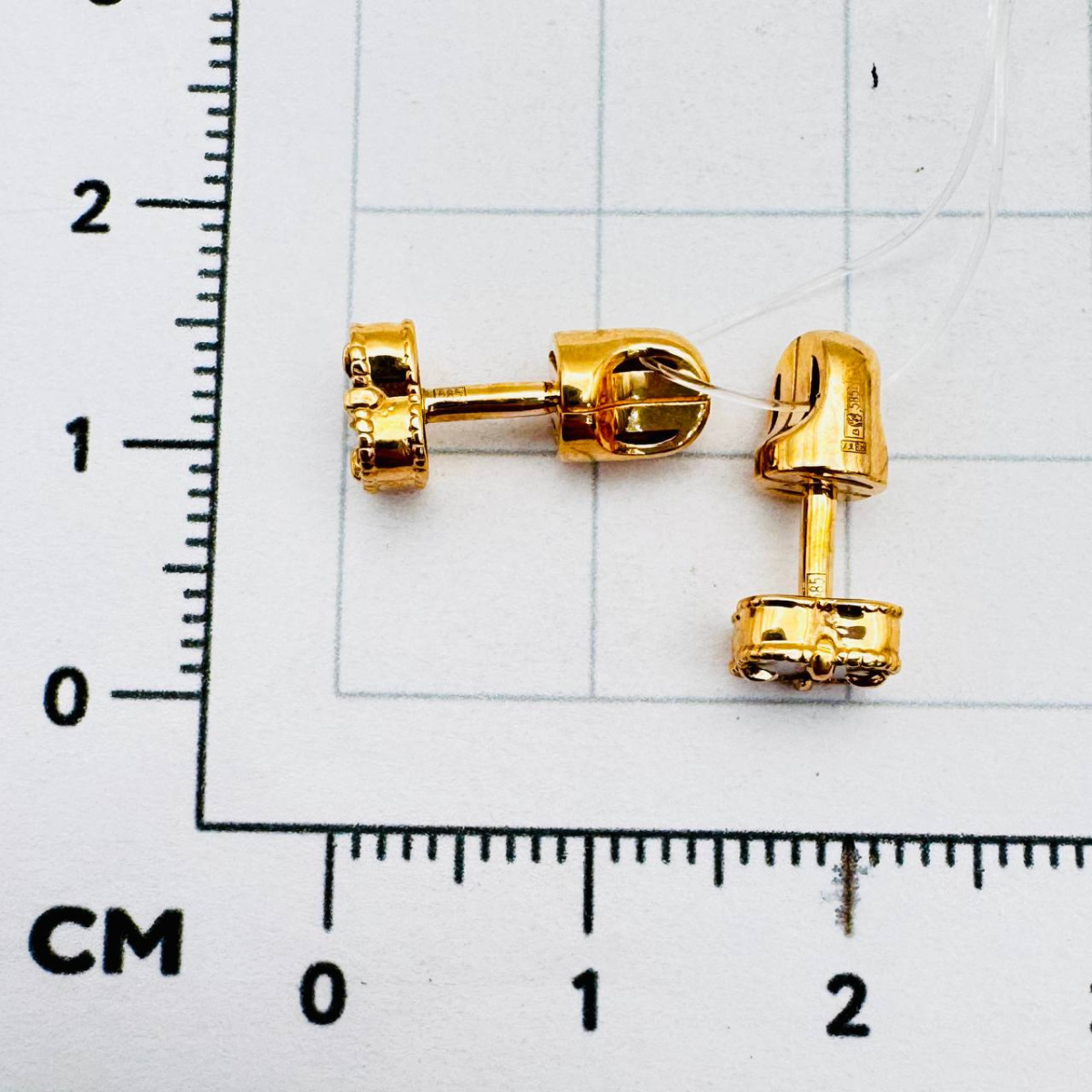 Серьги пуссеты из золота BERGER 050136 п