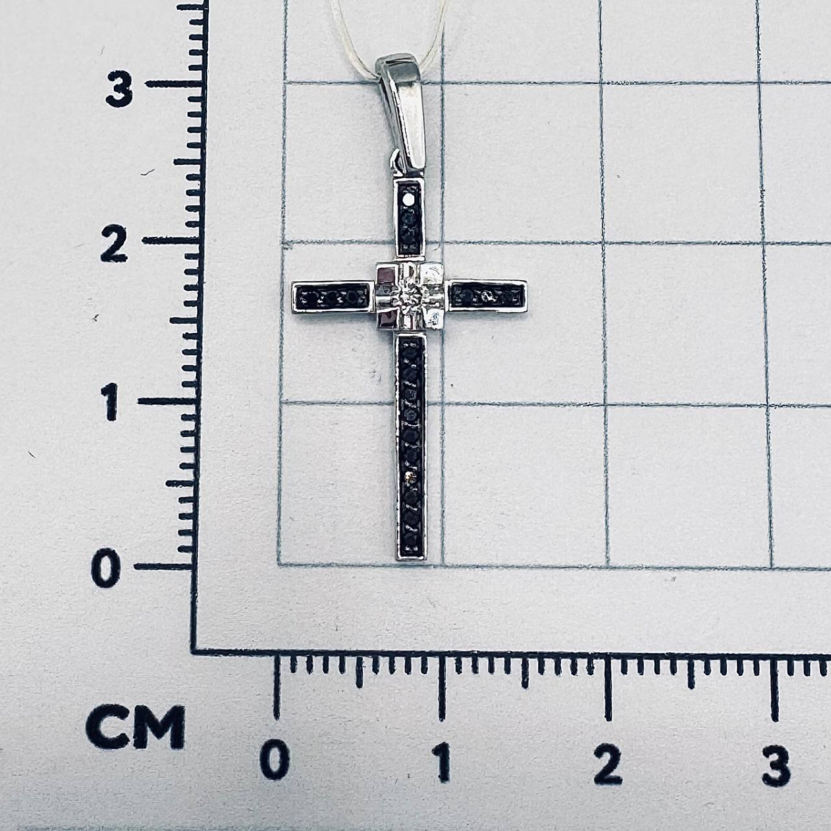 Подвеска крест с бриллиантом ЛЕТО 554-3204