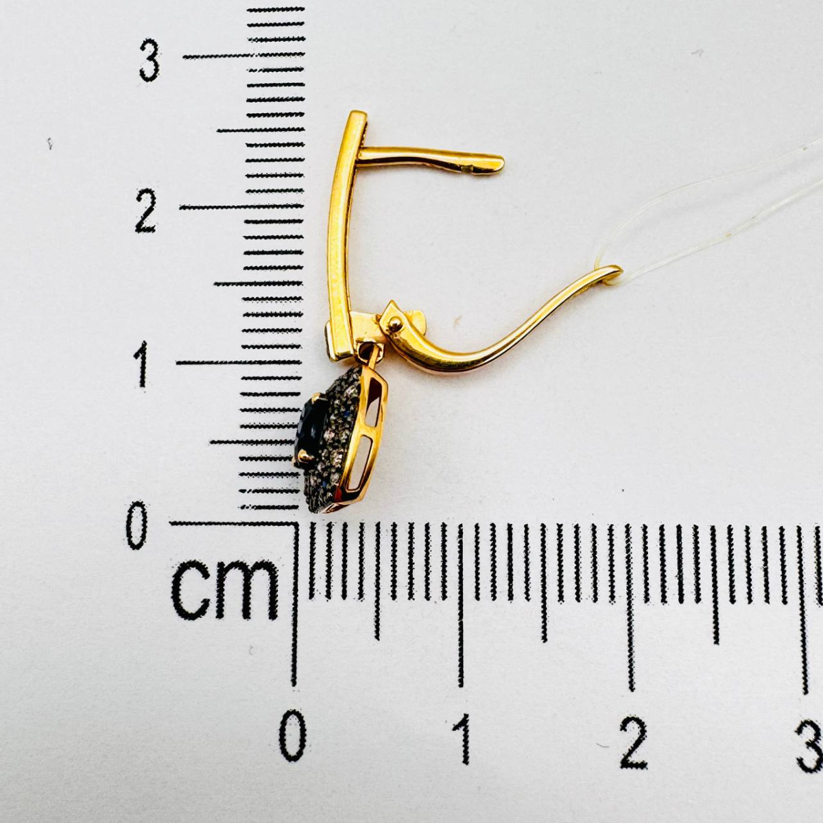 Серьги с бриллиантом АЛЬКОР 25752-170